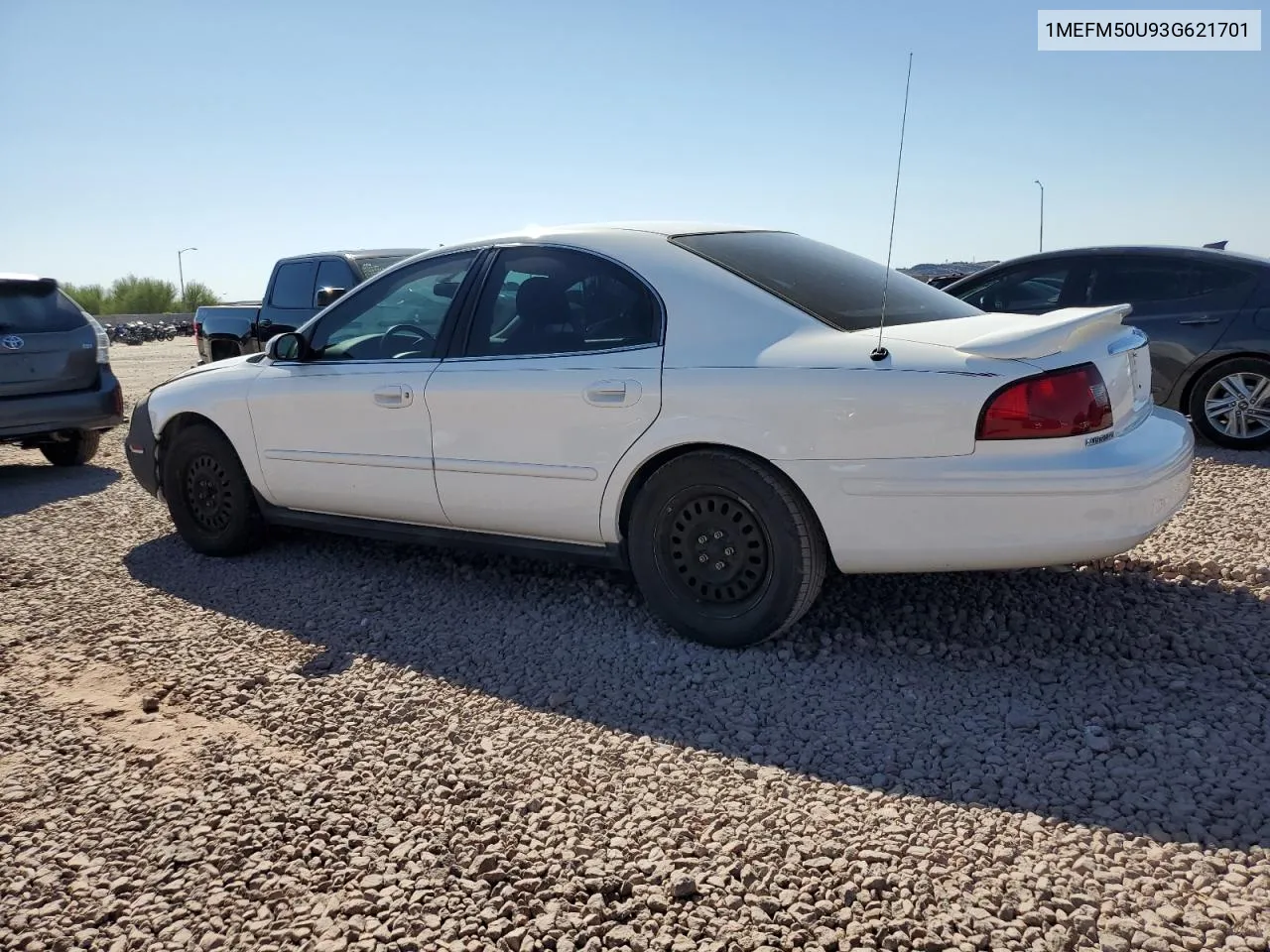 2003 Mercury Sable Gs VIN: 1MEFM50U93G621701 Lot: 75362024