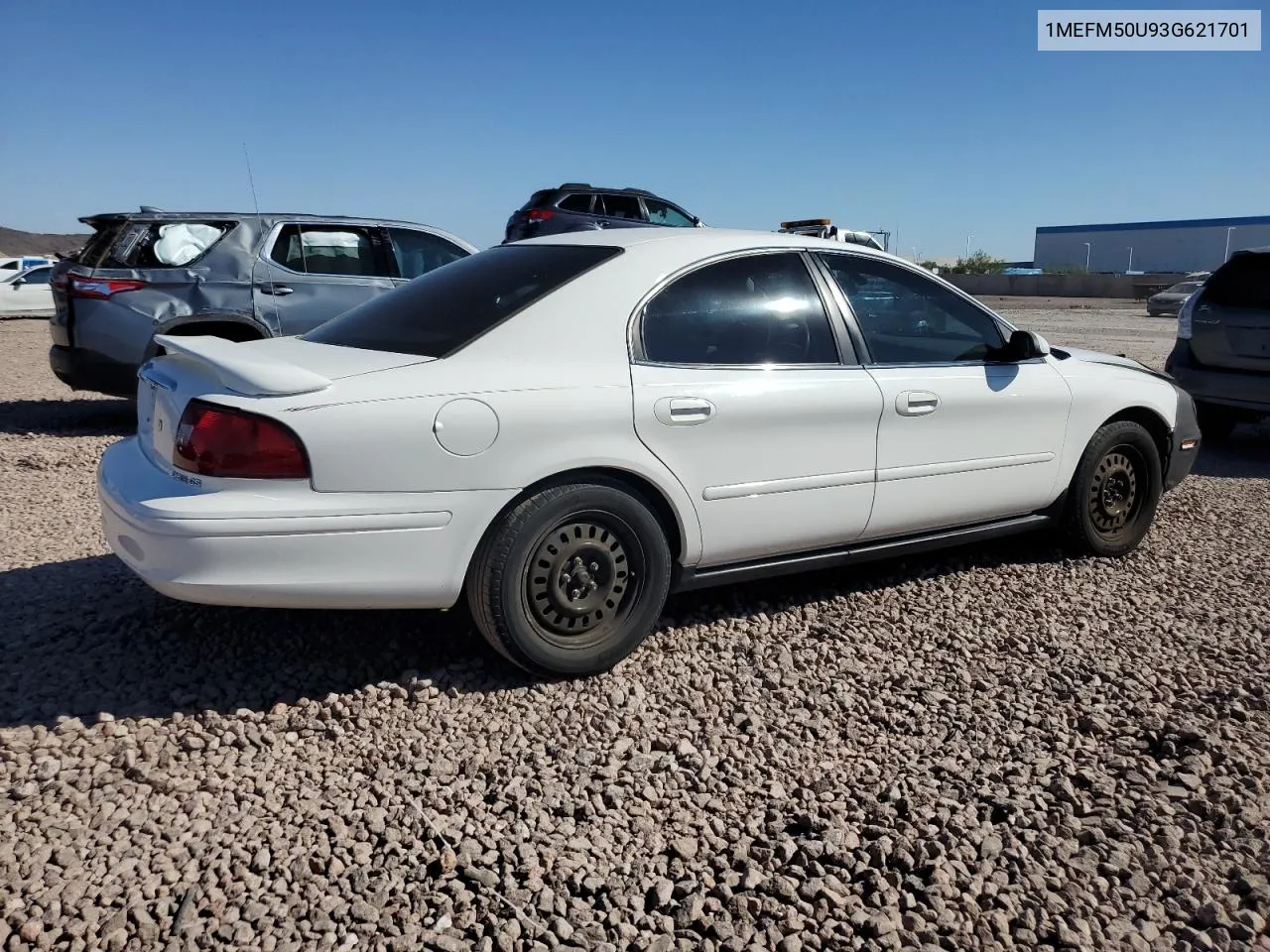 2003 Mercury Sable Gs VIN: 1MEFM50U93G621701 Lot: 75362024