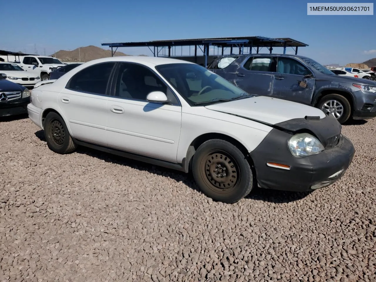 2003 Mercury Sable Gs VIN: 1MEFM50U93G621701 Lot: 75362024