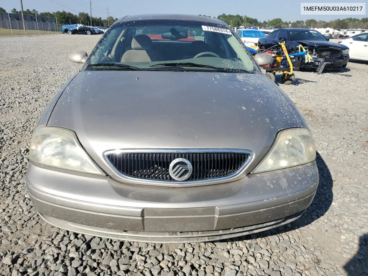 2003 Mercury Sable Gs VIN: 1MEFM50U03A610217 Lot: 77588374