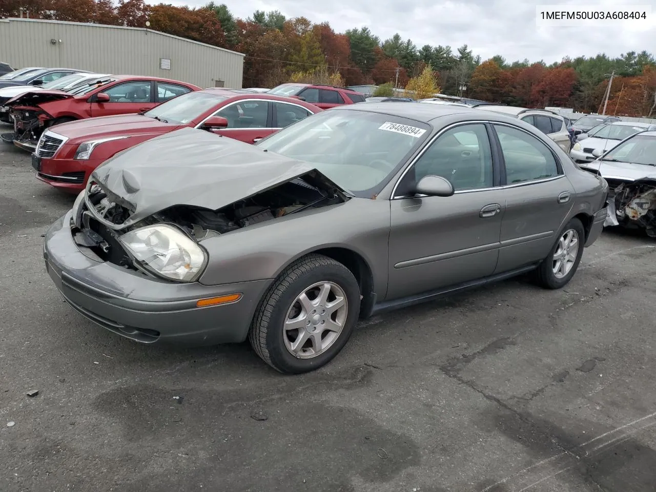 2003 Mercury Sable Gs VIN: 1MEFM50U03A608404 Lot: 78488894