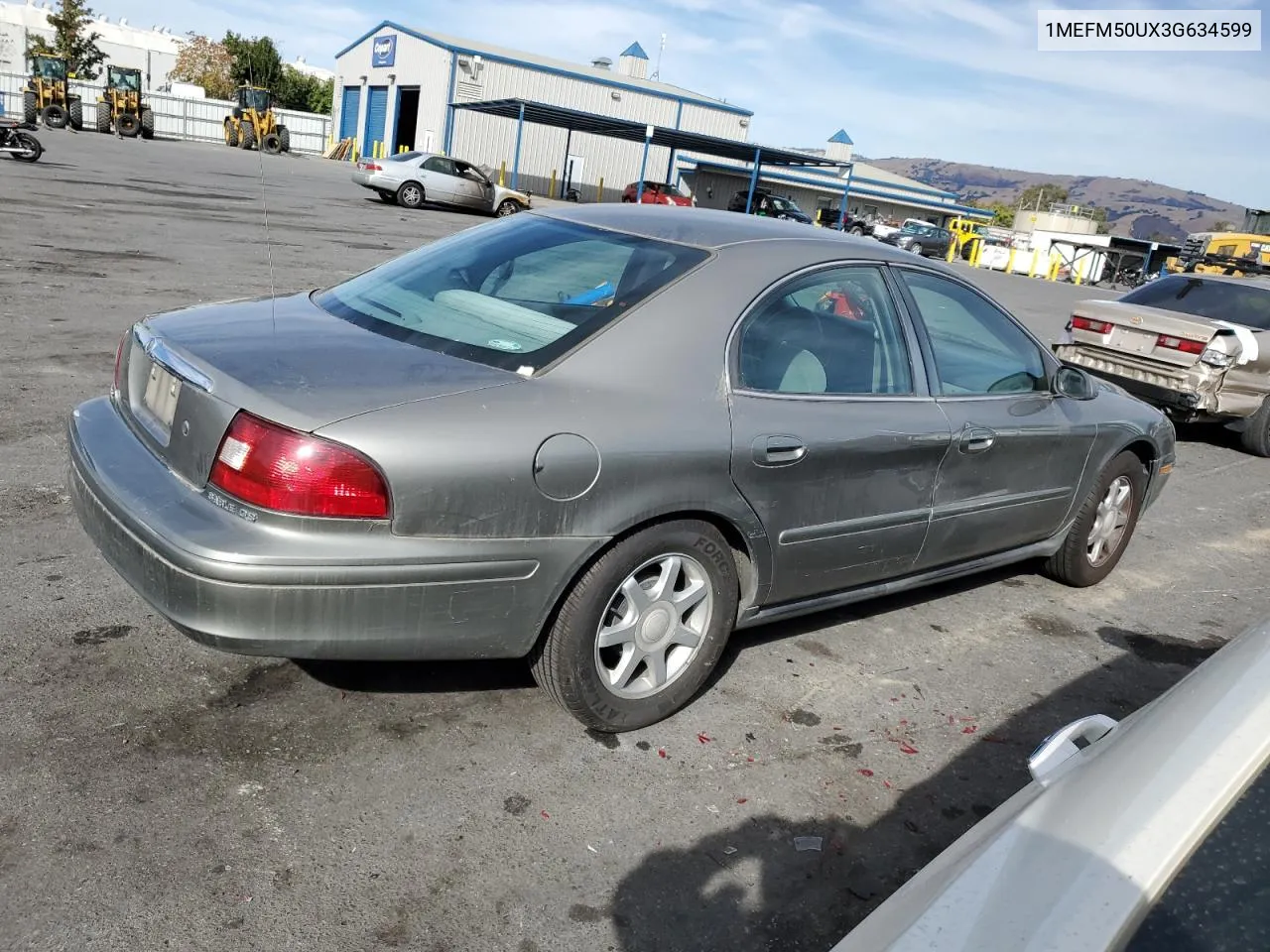 2003 Mercury Sable Gs VIN: 1MEFM50UX3G634599 Lot: 79214634