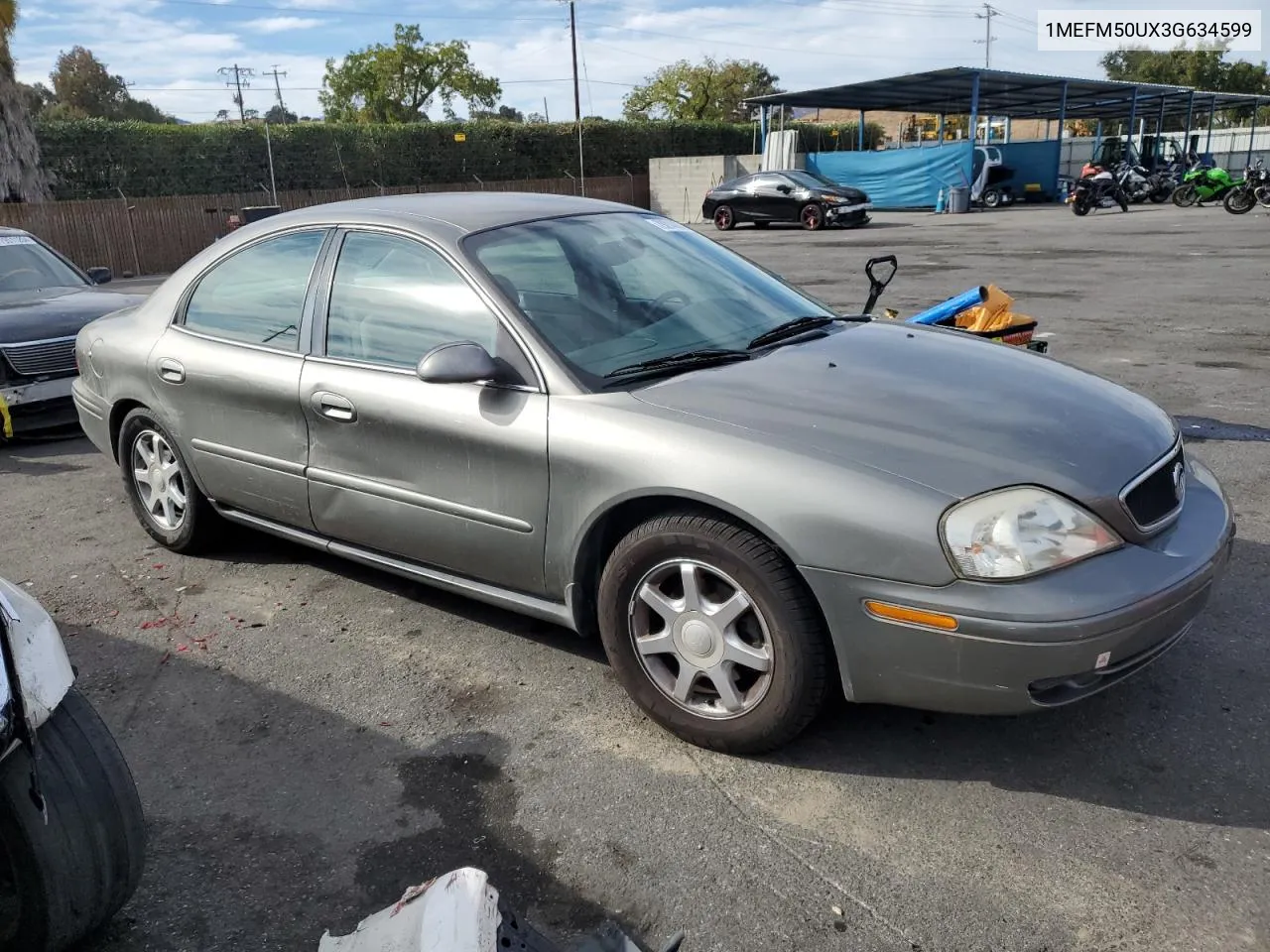 2003 Mercury Sable Gs VIN: 1MEFM50UX3G634599 Lot: 79214634