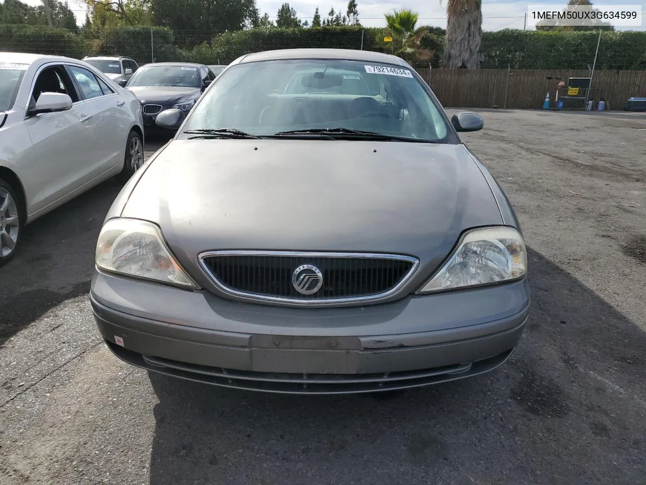 2003 Mercury Sable Gs VIN: 1MEFM50UX3G634599 Lot: 79214634