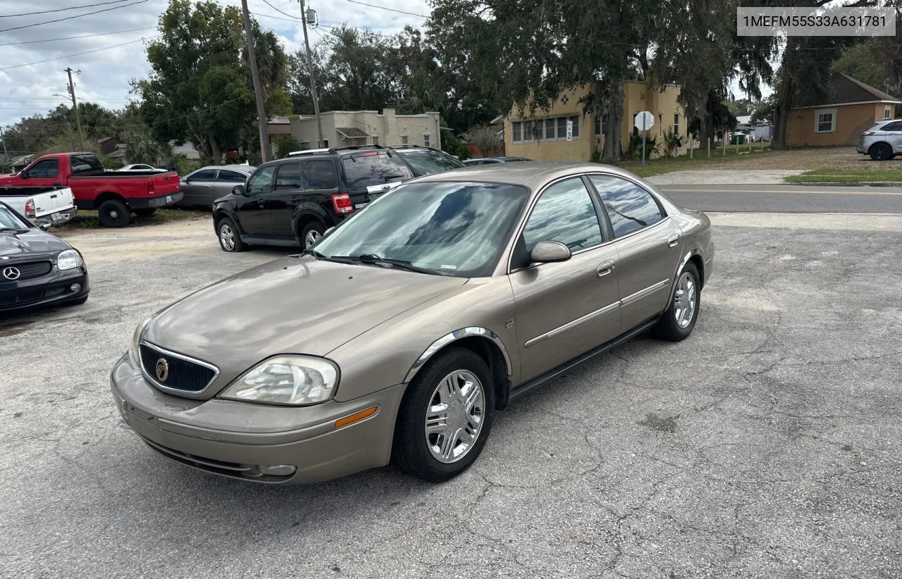 2003 Mercury Sable Ls Premium VIN: 1MEFM55S33A631781 Lot: 79324094