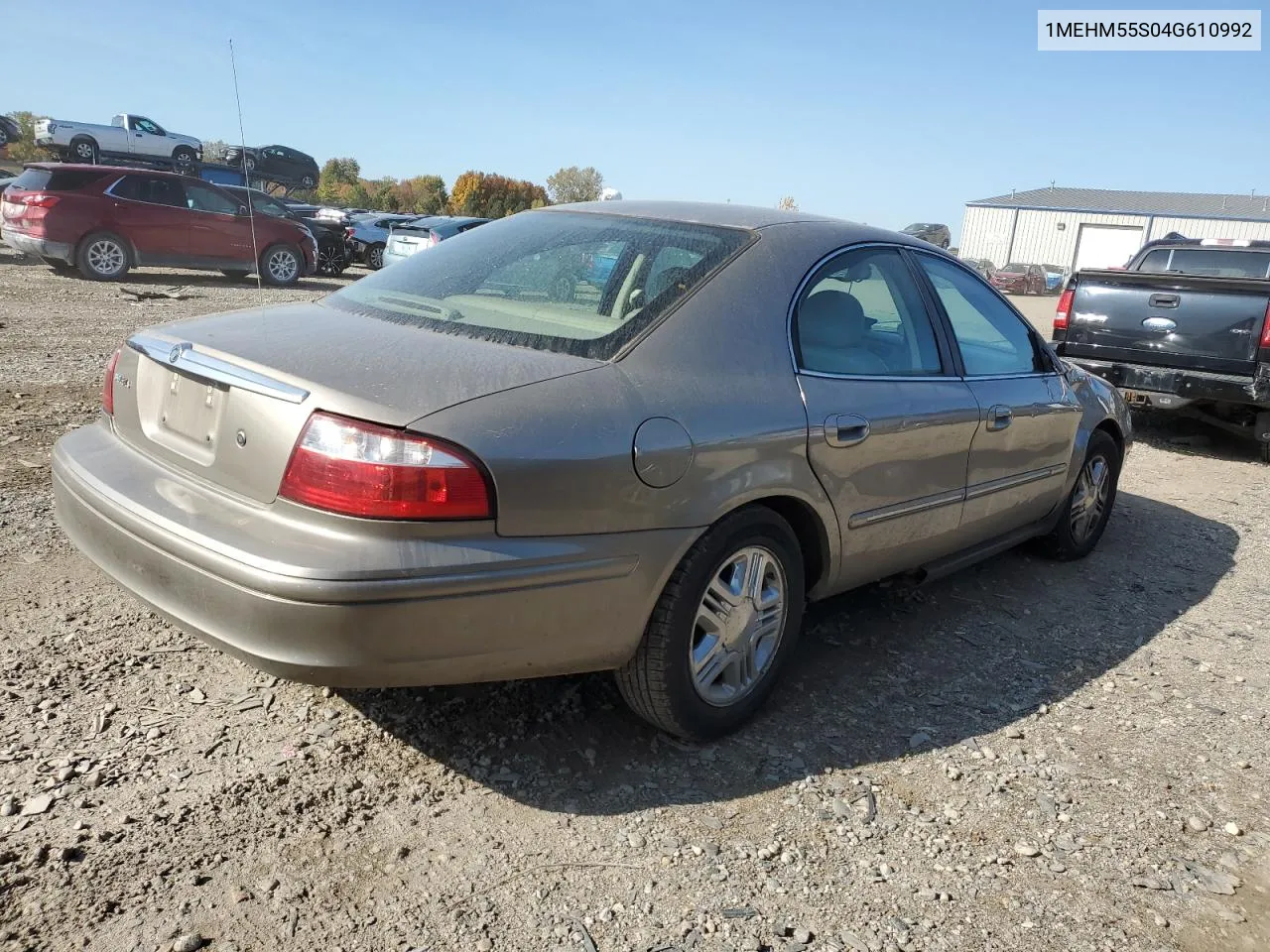 2004 Mercury Sable Ls Premium VIN: 1MEHM55S04G610992 Lot: 75834474