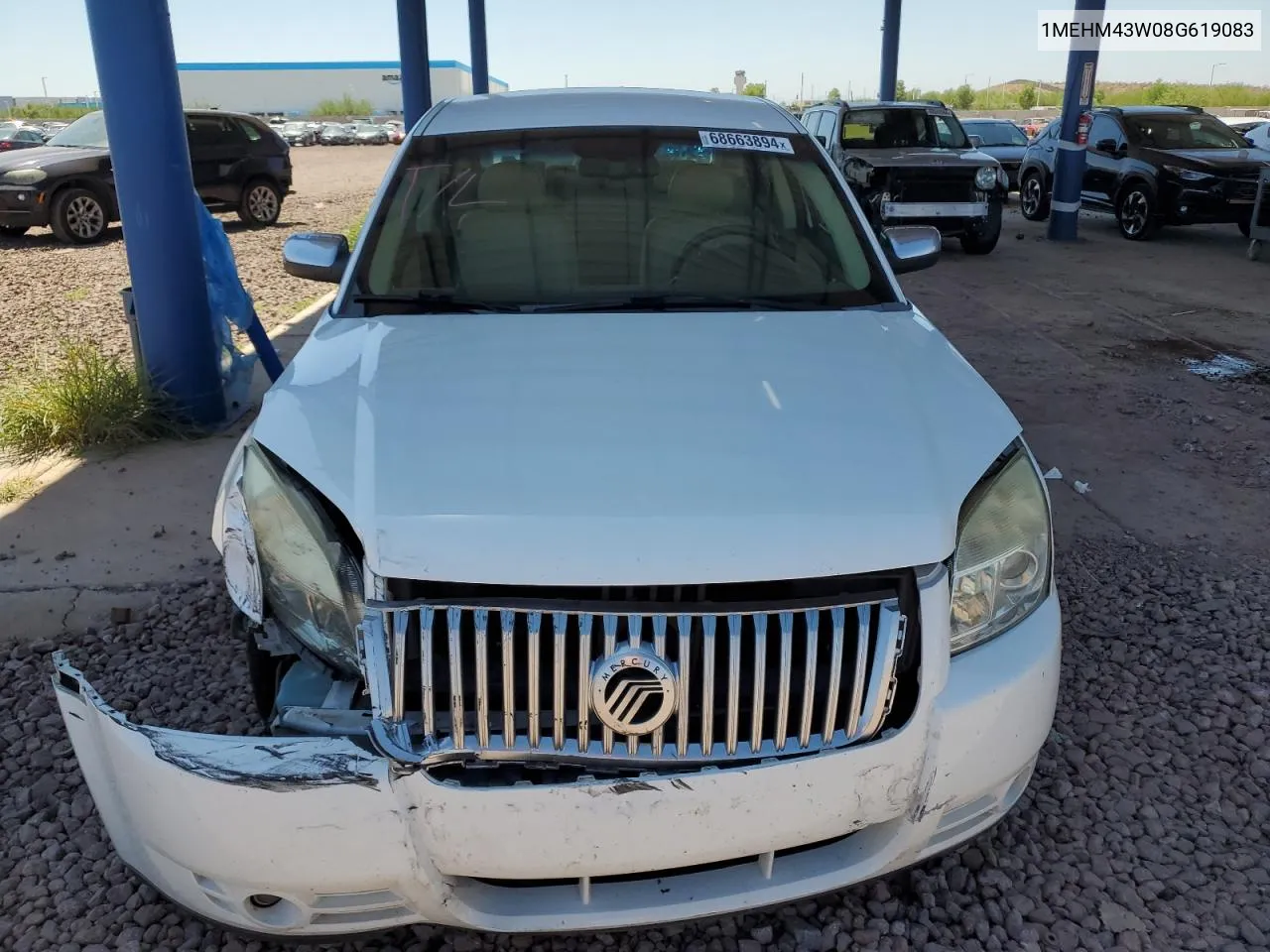 2008 Mercury Sable Premier VIN: 1MEHM43W08G619083 Lot: 68663894