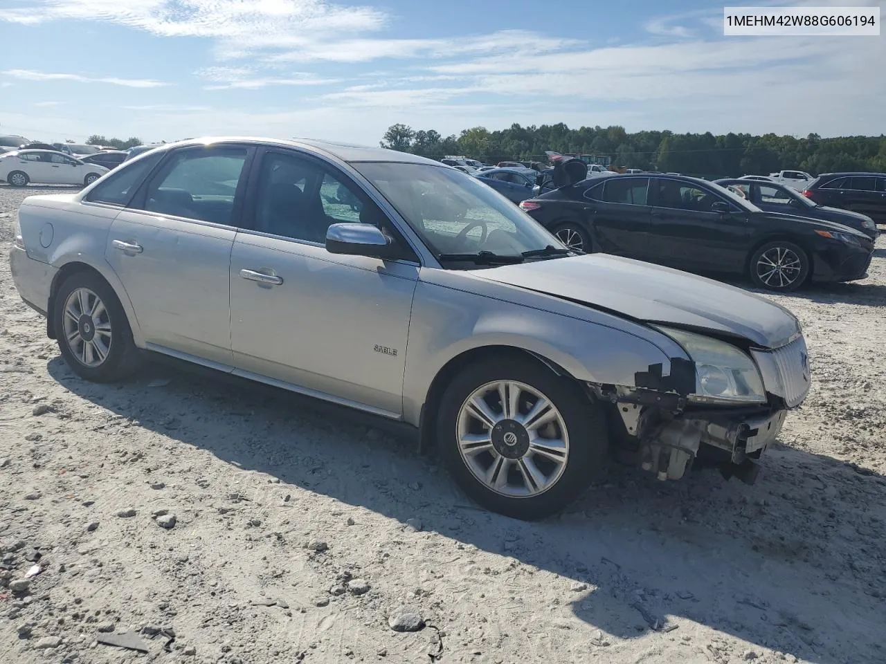 2008 Mercury Sable Premier VIN: 1MEHM42W88G606194 Lot: 69971014