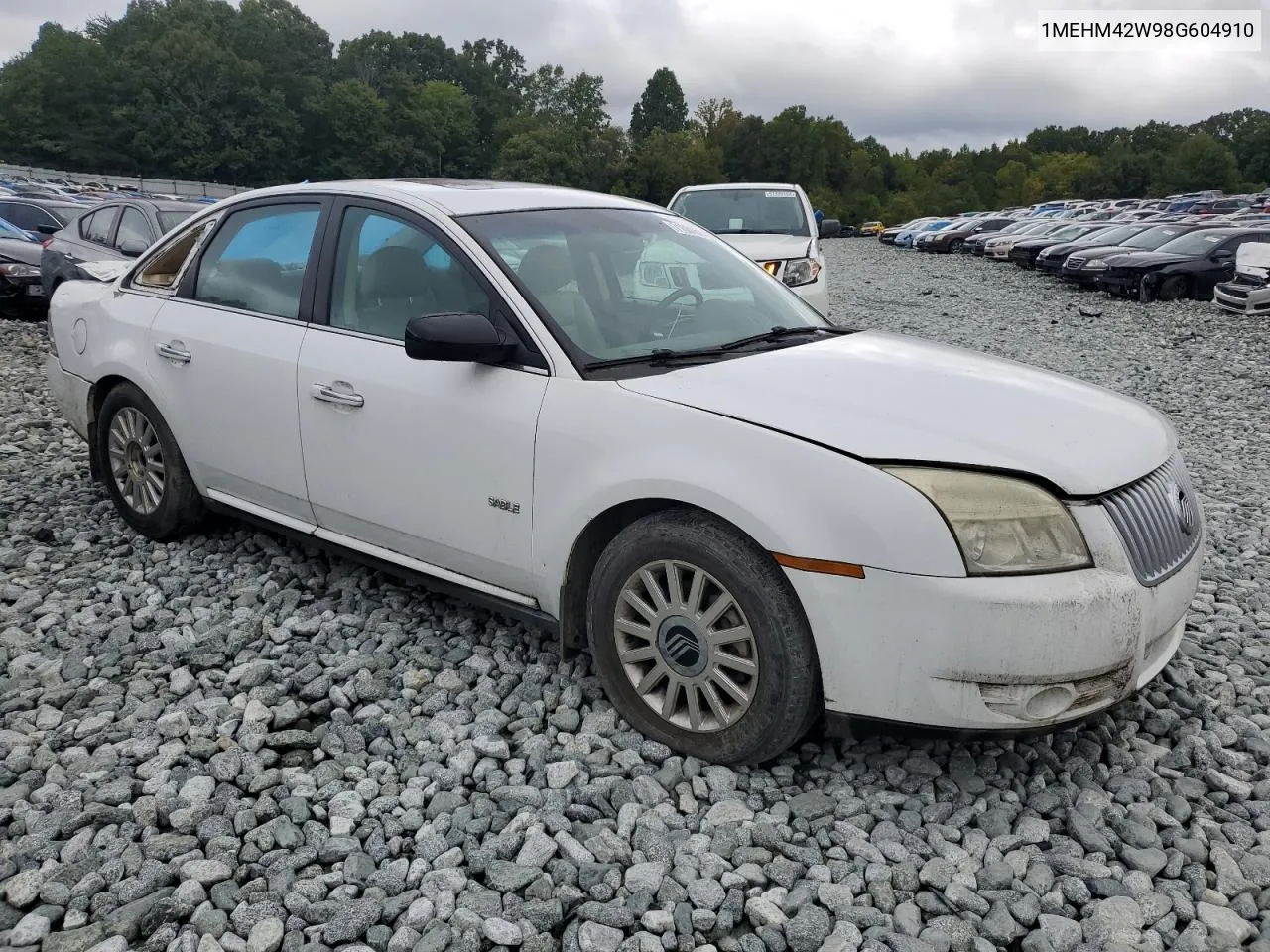 2008 Mercury Sable Premier VIN: 1MEHM42W98G604910 Lot: 71080514