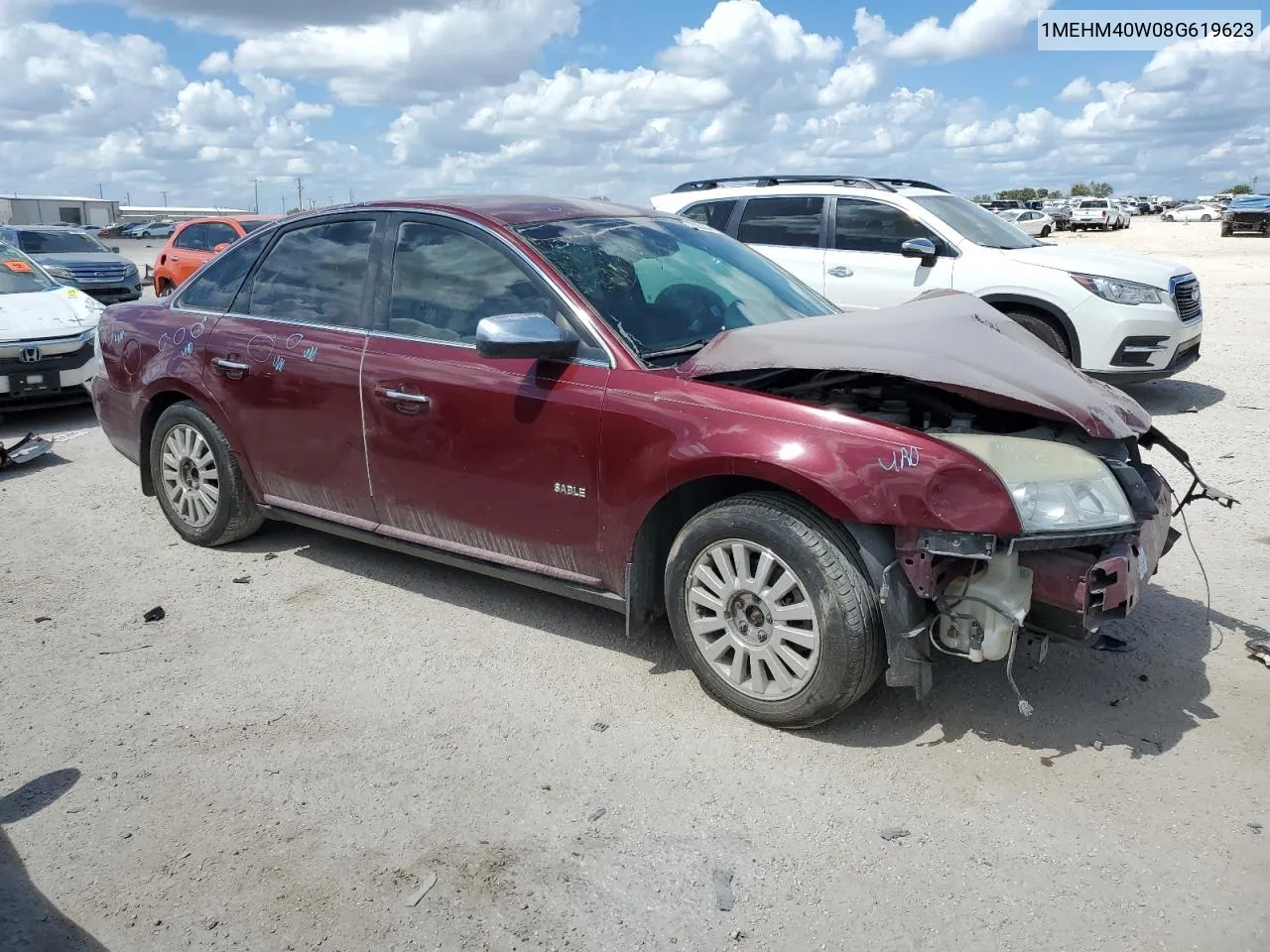 2008 Mercury Sable Luxury VIN: 1MEHM40W08G619623 Lot: 71928004