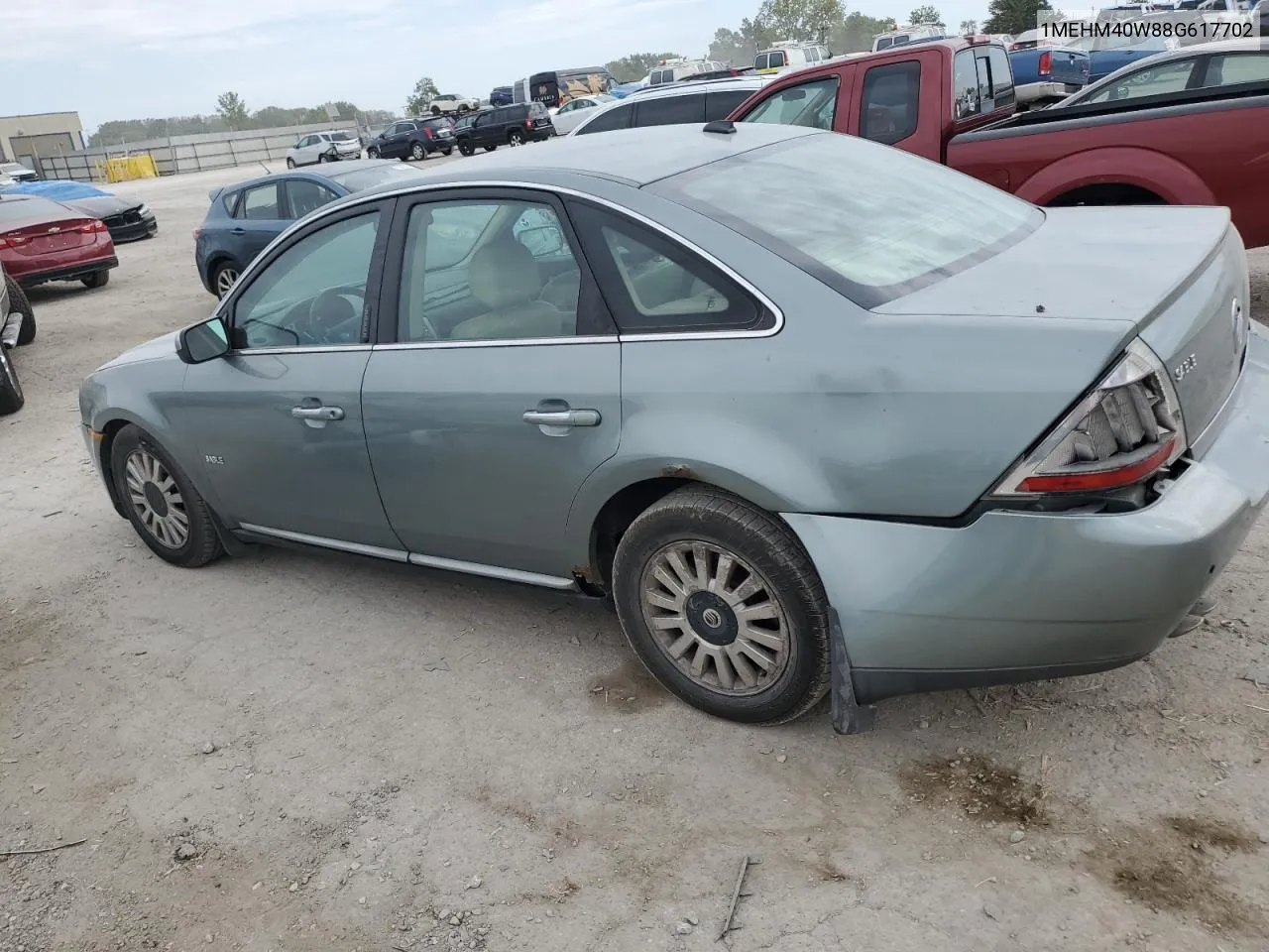 2008 Mercury Sable Luxury VIN: 1MEHM40W88G617702 Lot: 72220634