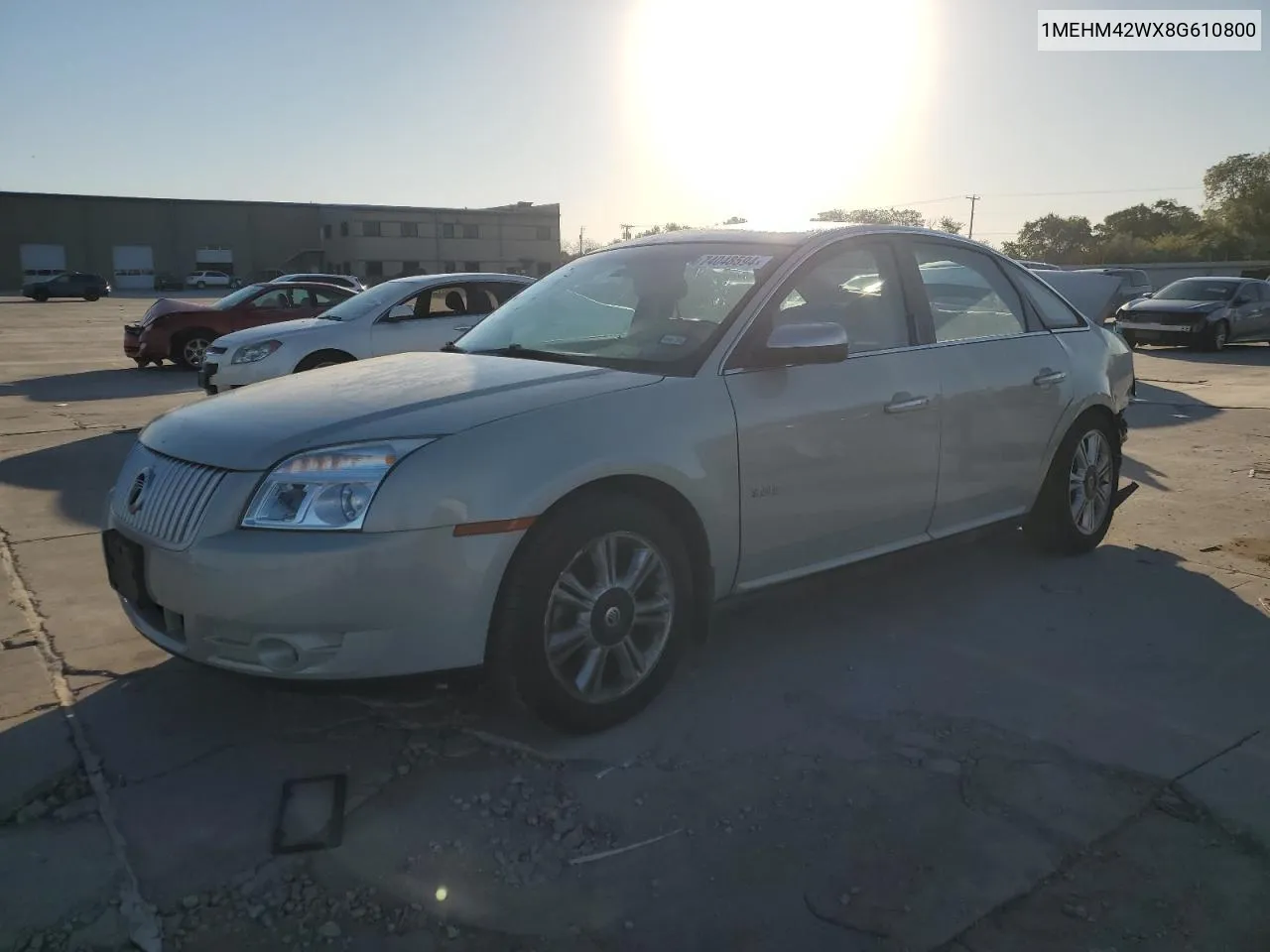 2008 Mercury Sable Premier VIN: 1MEHM42WX8G610800 Lot: 74048594