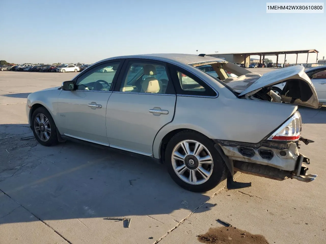 2008 Mercury Sable Premier VIN: 1MEHM42WX8G610800 Lot: 74048594