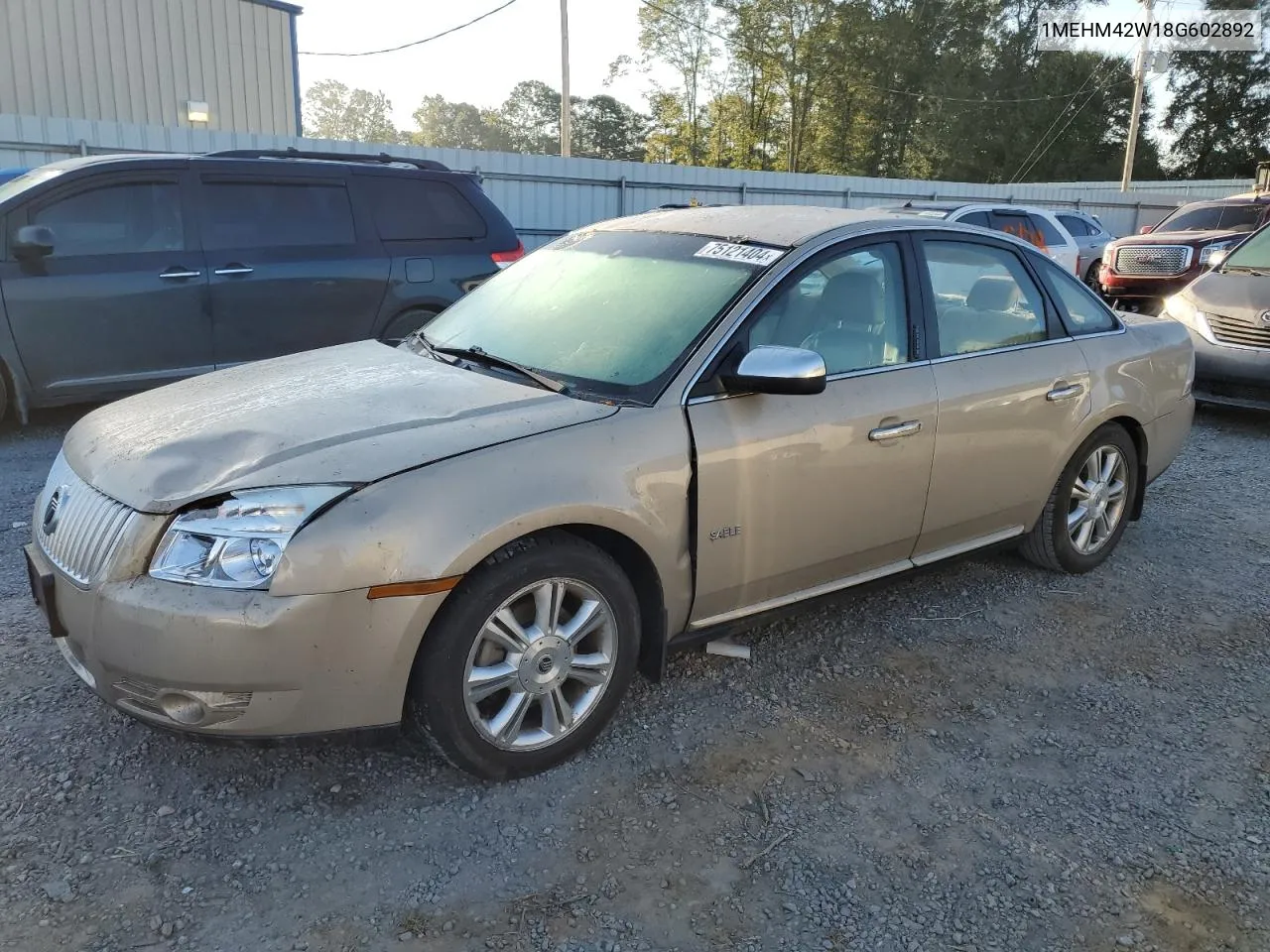 2008 Mercury Sable Premier VIN: 1MEHM42W18G602892 Lot: 75121404