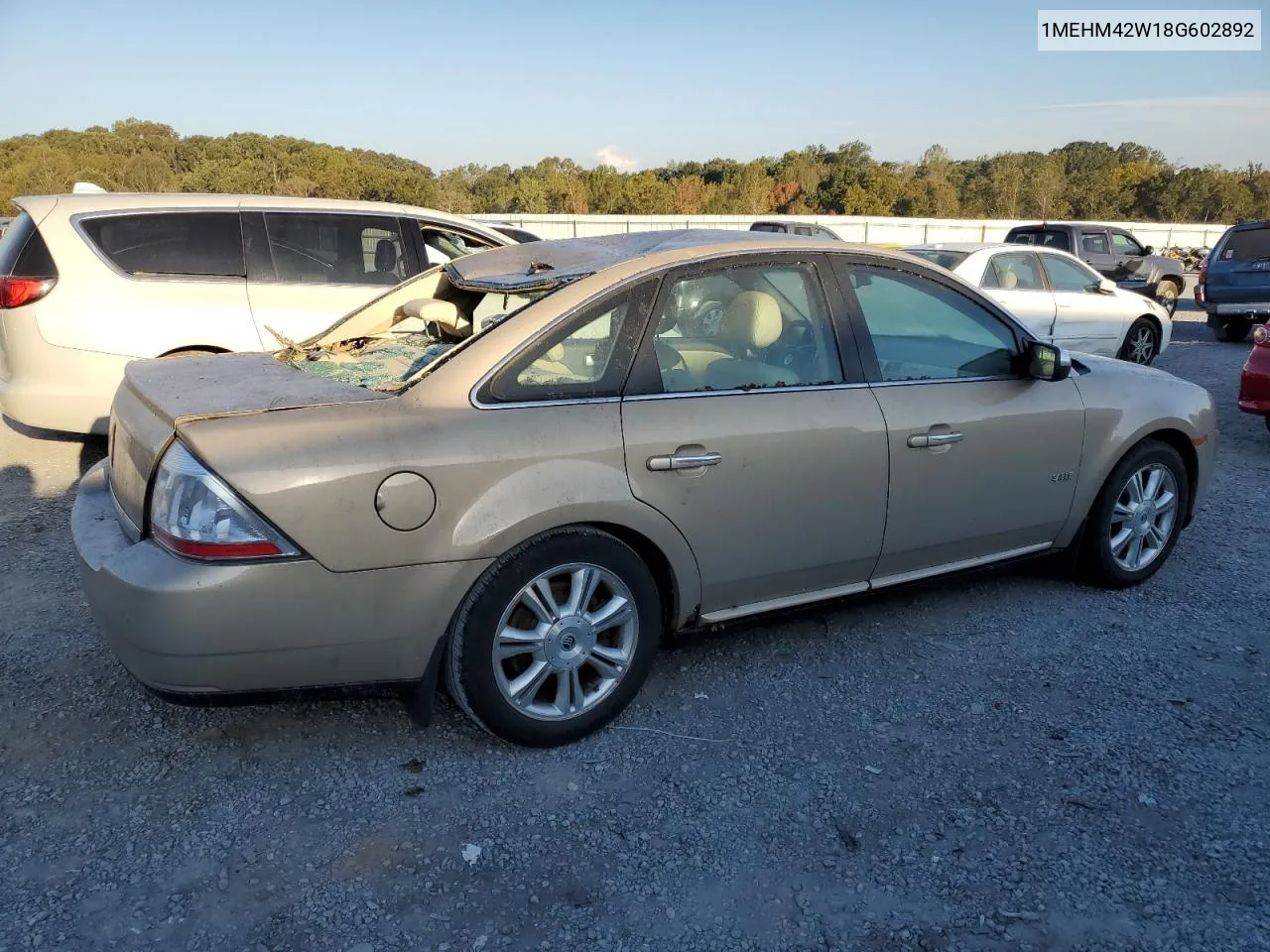 2008 Mercury Sable Premier VIN: 1MEHM42W18G602892 Lot: 75121404