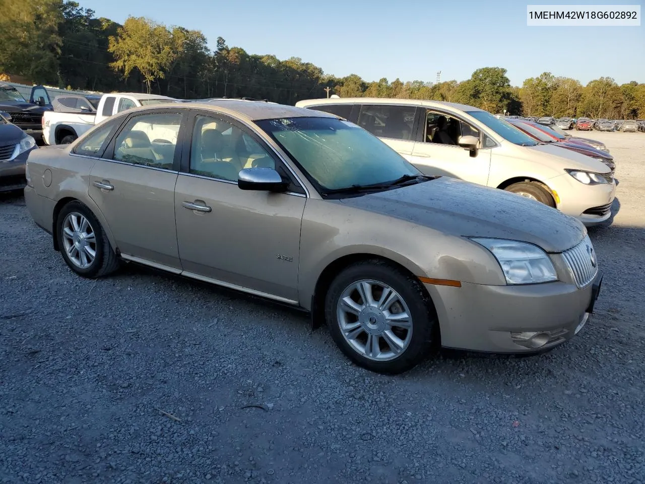 2008 Mercury Sable Premier VIN: 1MEHM42W18G602892 Lot: 75121404