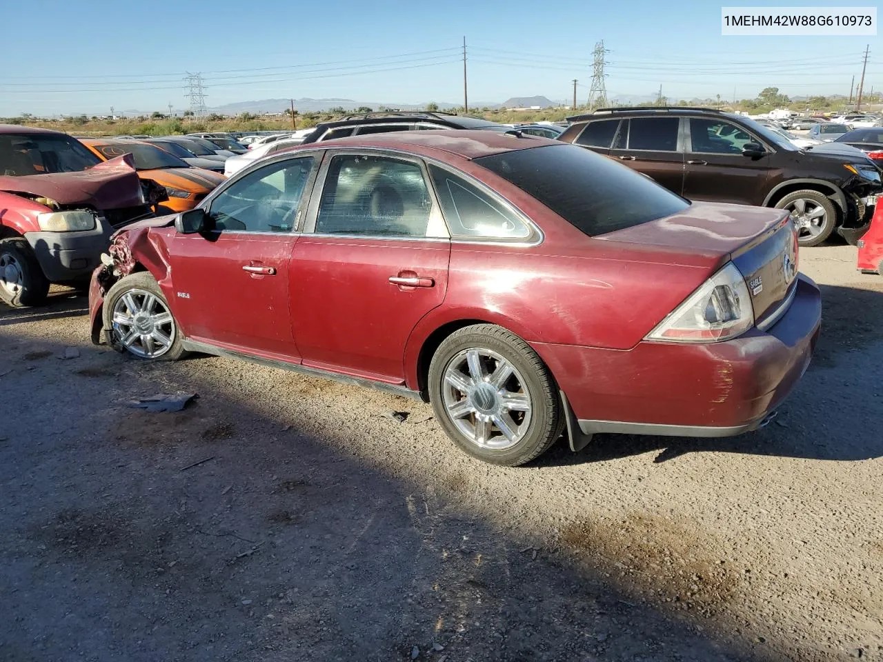 2008 Mercury Sable Premier VIN: 1MEHM42W88G610973 Lot: 76323214