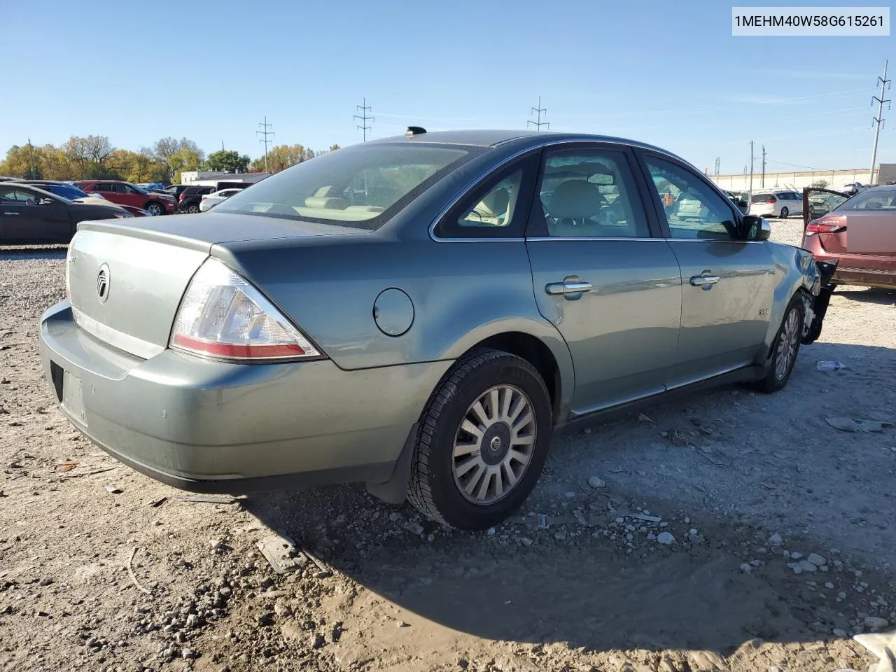 2008 Mercury Sable Luxury VIN: 1MEHM40W58G615261 Lot: 77269124