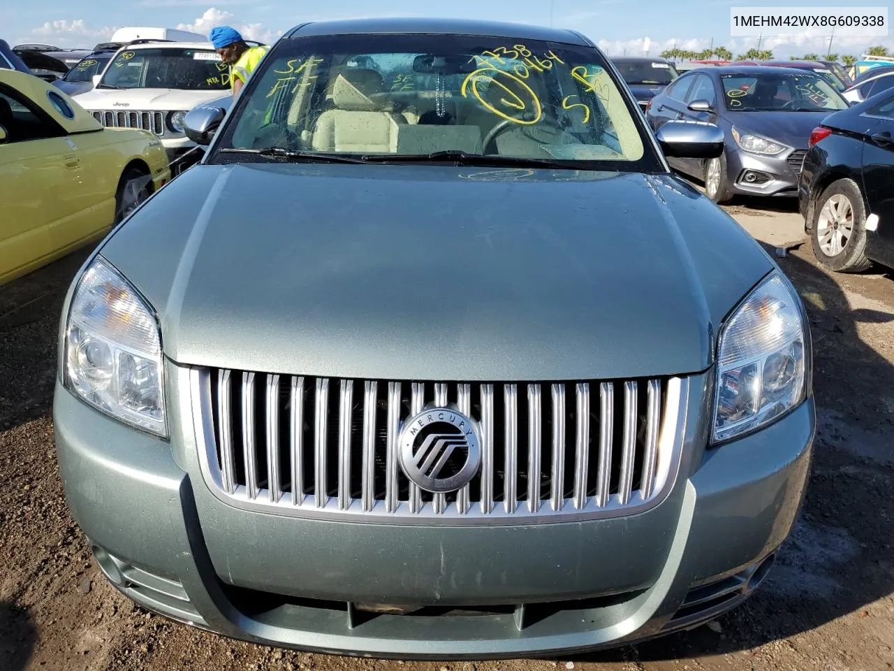 2008 Mercury Sable Premier VIN: 1MEHM42WX8G609338 Lot: 77380464