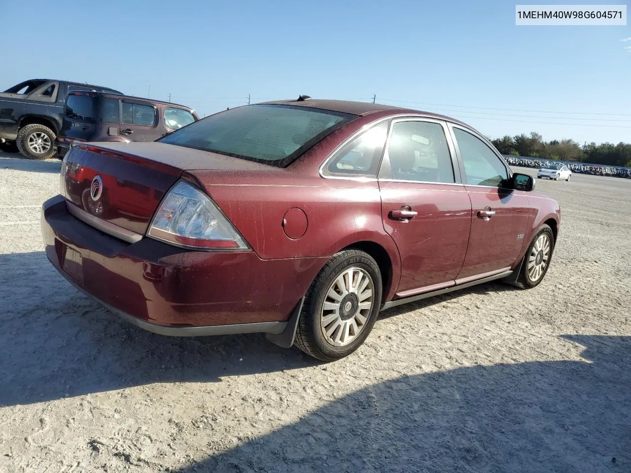 2008 Mercury Sable Luxury VIN: 1MEHM40W98G604571 Lot: 78325744