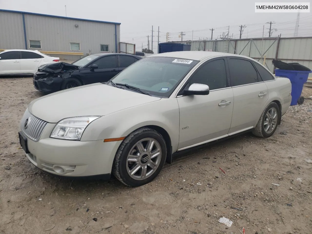 2008 Mercury Sable Premier VIN: 1MEHM42W58G604208 Lot: 78898354