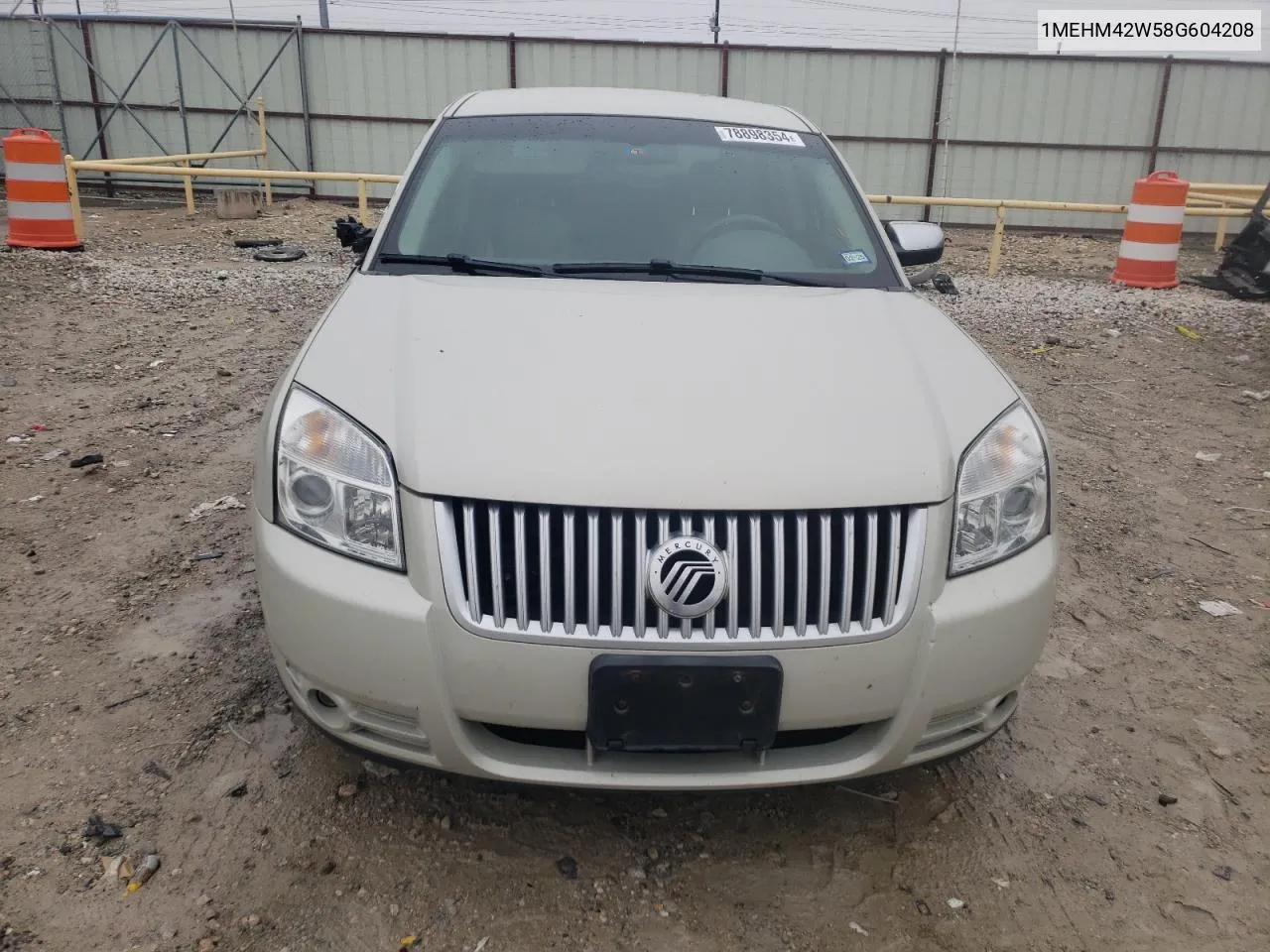 2008 Mercury Sable Premier VIN: 1MEHM42W58G604208 Lot: 78898354