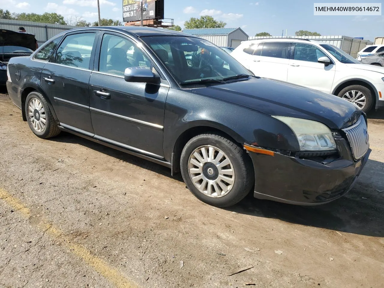 2009 Mercury Sable VIN: 1MEHM40W89G614672 Lot: 72284684