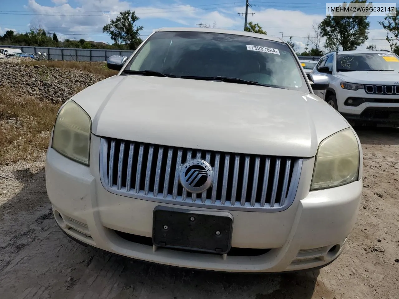 2009 Mercury Sable Premier VIN: 1MEHM42W69G632147 Lot: 75037564