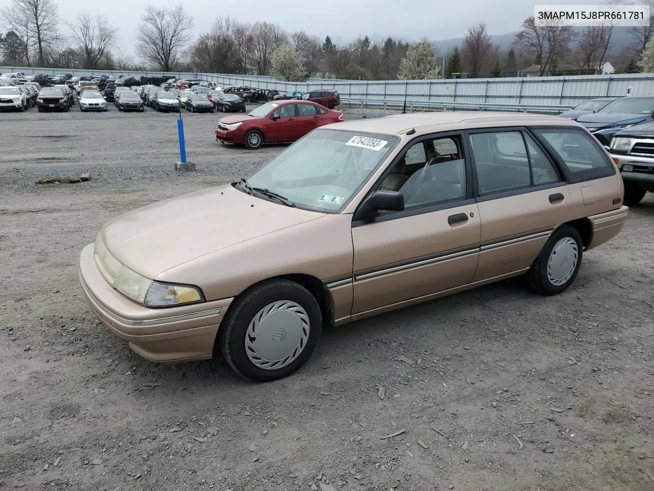 1993 Mercury Tracer VIN: 3MAPM15J8PR661781 Lot: 61399064