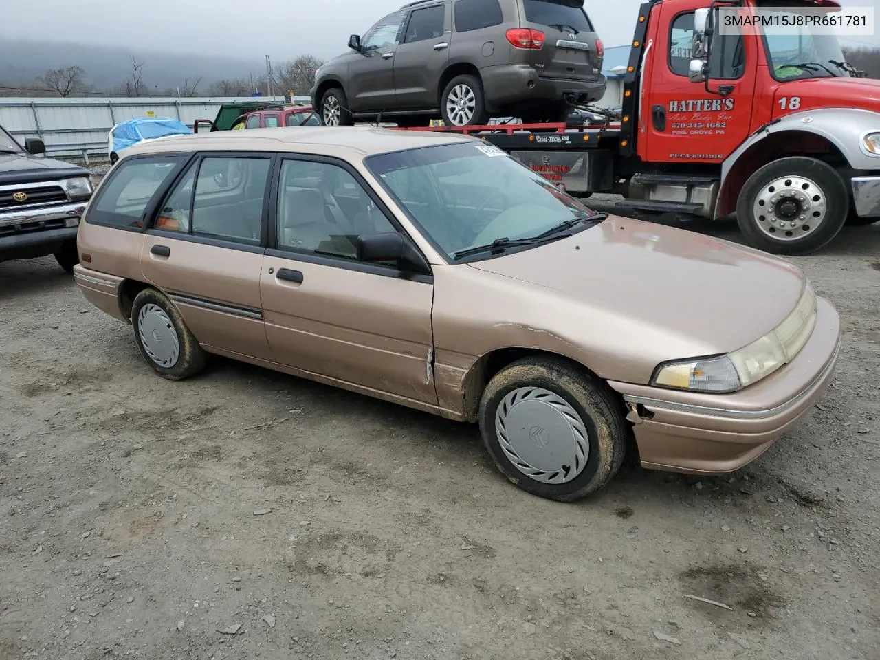 1993 Mercury Tracer VIN: 3MAPM15J8PR661781 Lot: 61399064