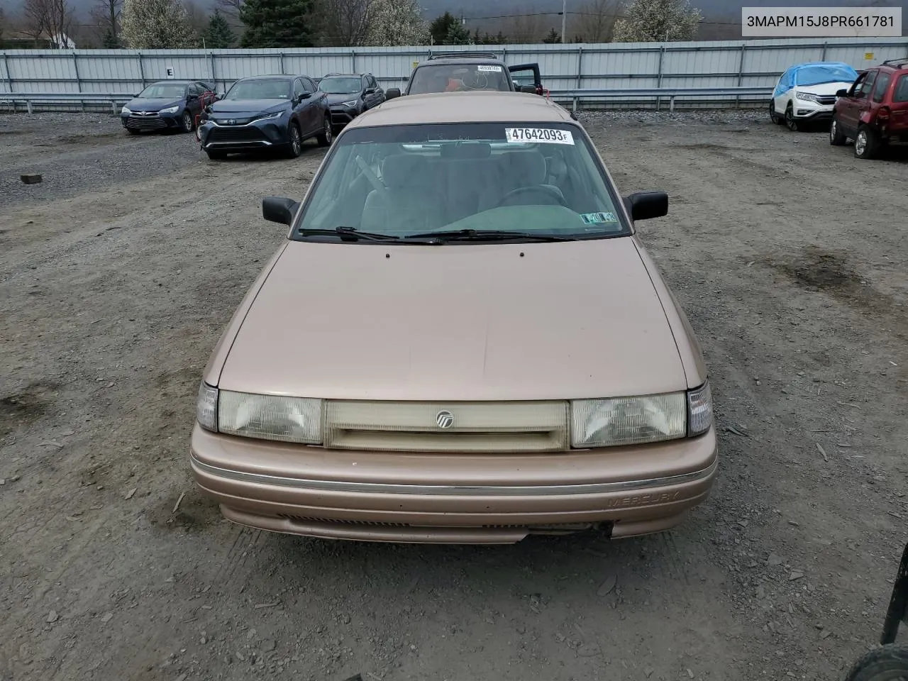 1993 Mercury Tracer VIN: 3MAPM15J8PR661781 Lot: 61399064