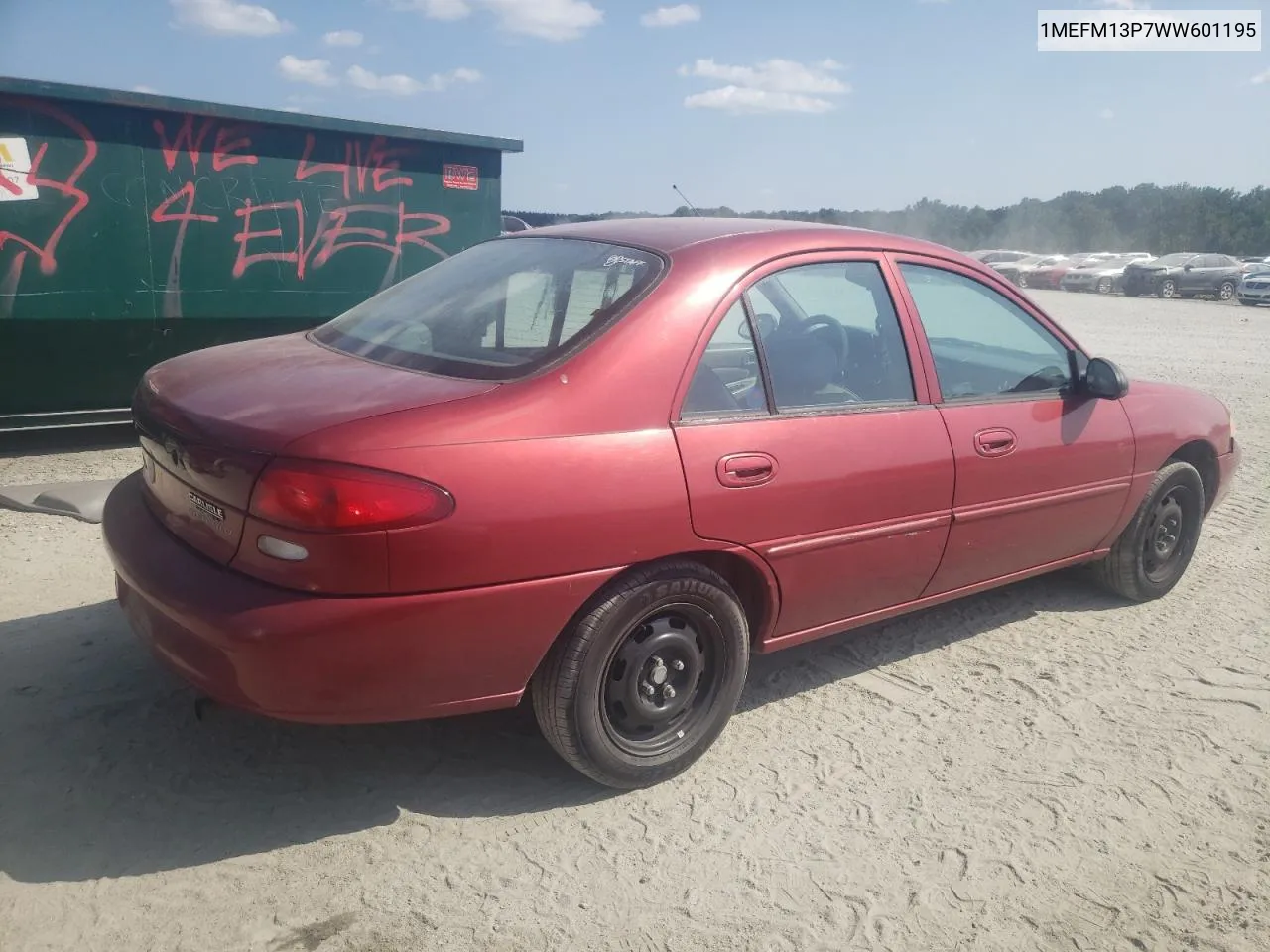 1998 Mercury Tracer Ls VIN: 1MEFM13P7WW601195 Lot: 68074284