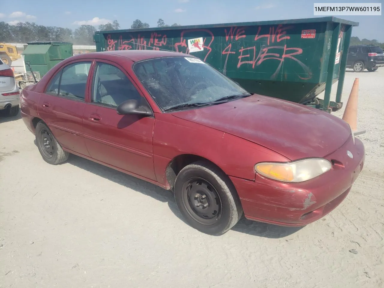 1998 Mercury Tracer Ls VIN: 1MEFM13P7WW601195 Lot: 68074284