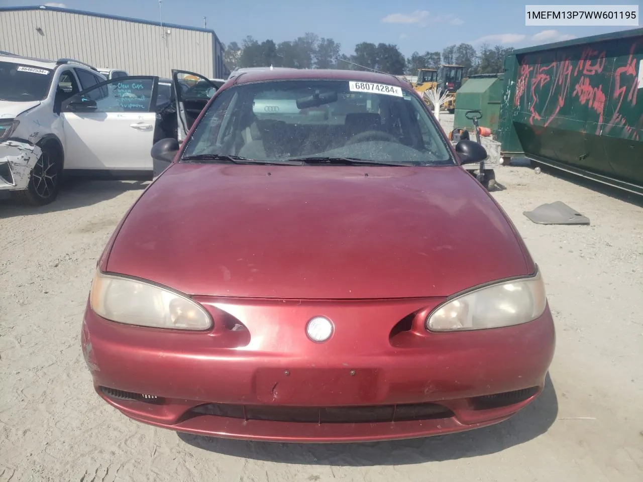 1998 Mercury Tracer Ls VIN: 1MEFM13P7WW601195 Lot: 68074284