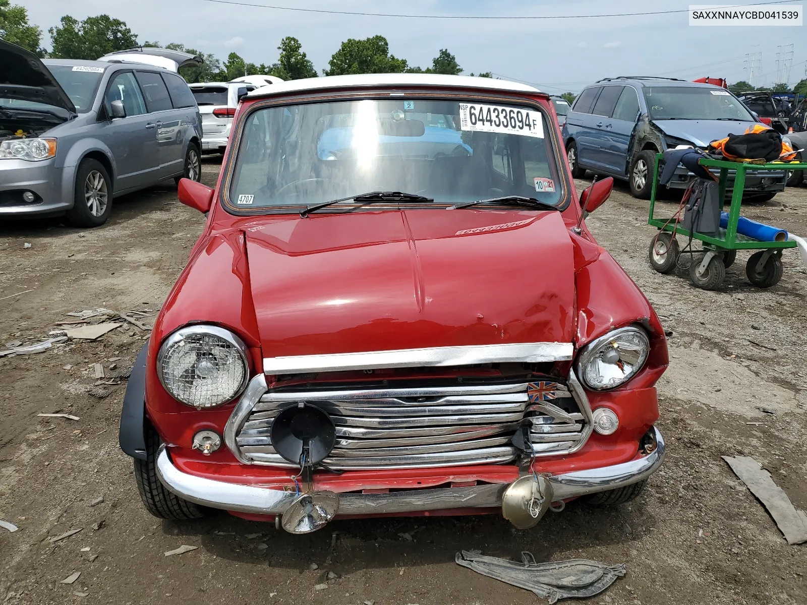 1993 Mini Cooper VIN: SAXXNNAYCBD041539 Lot: 64433694