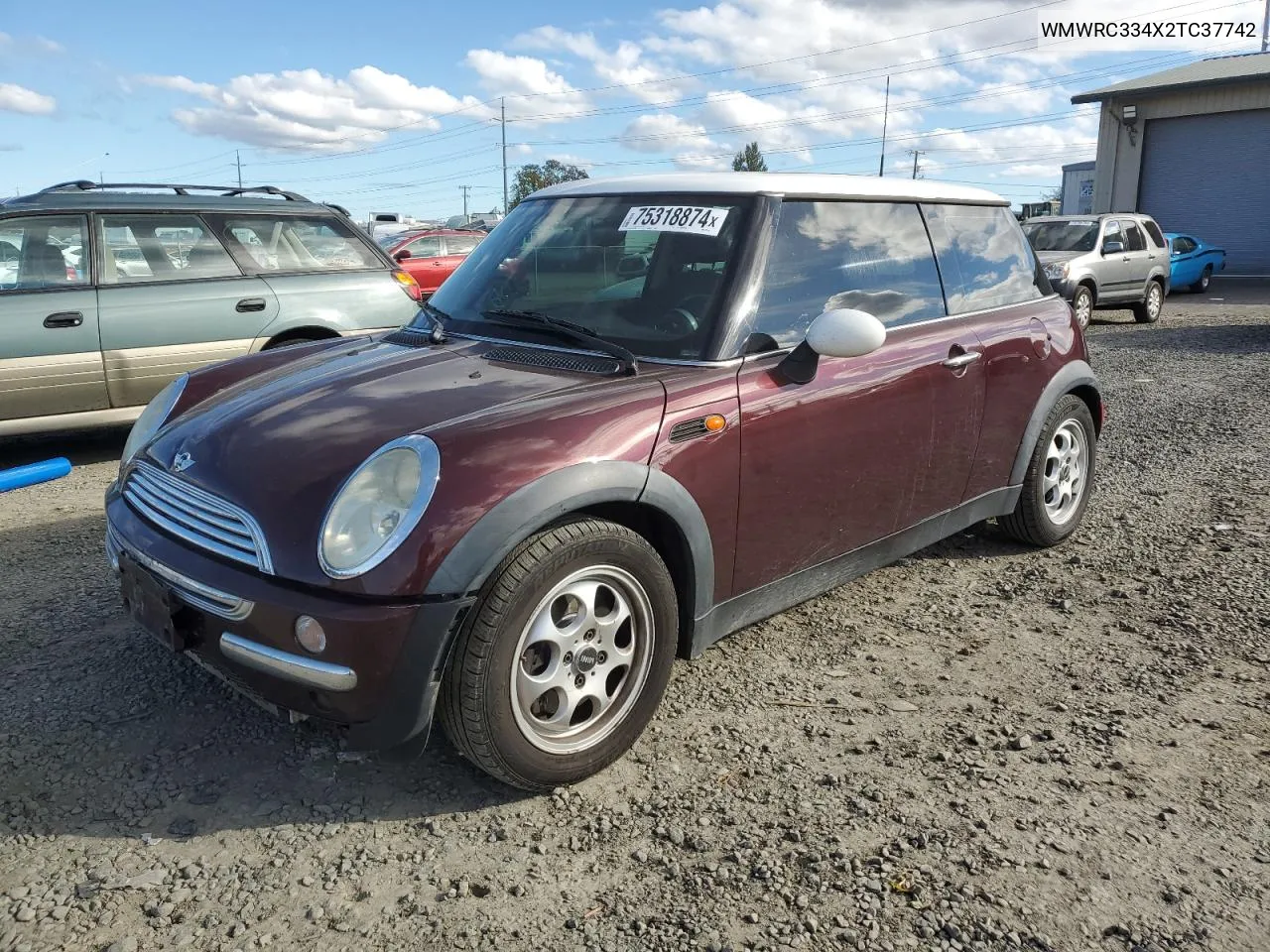 2002 Mini Cooper VIN: WMWRC334X2TC37742 Lot: 75318874