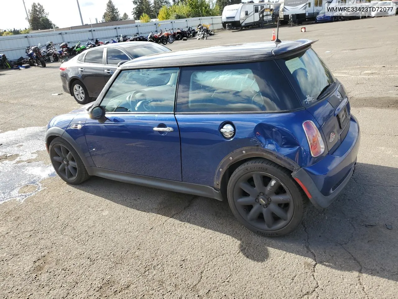 2003 Mini Cooper S VIN: WMWRE33423TD72077 Lot: 75558914