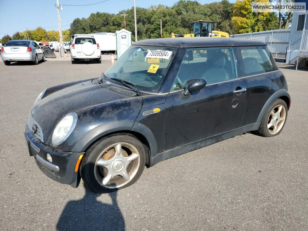 2003 Mini Cooper VIN: WMWRC33483TC42228 Lot: 75559504