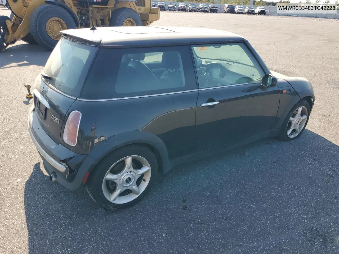 2003 Mini Cooper VIN: WMWRC33483TC42228 Lot: 75559504