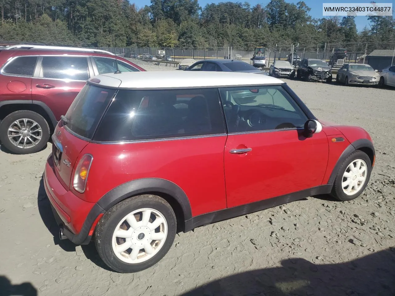 2003 Mini Cooper VIN: WMWRC33403TC44877 Lot: 76619234