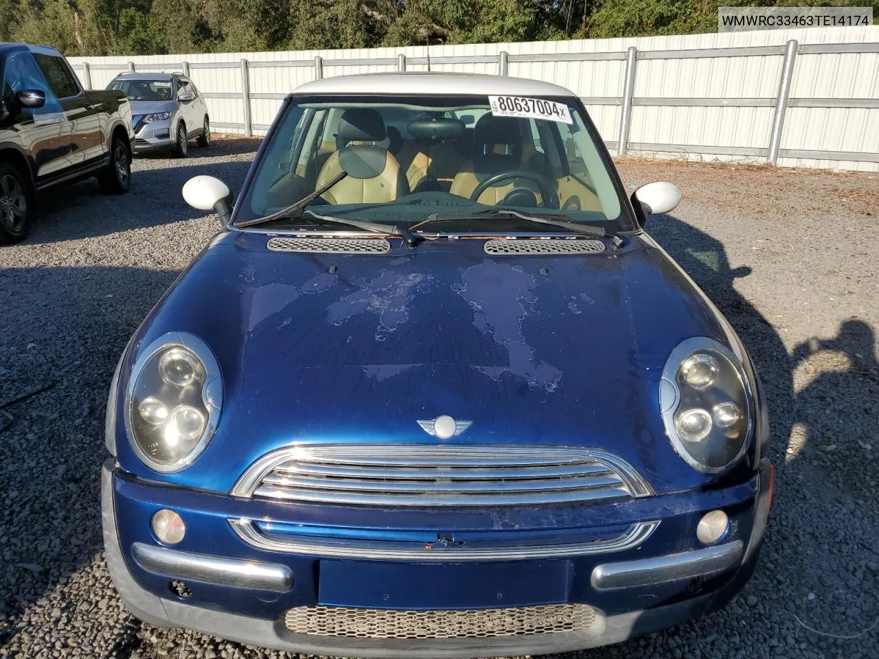 2003 Mini Cooper VIN: WMWRC33463TE14174 Lot: 80637004