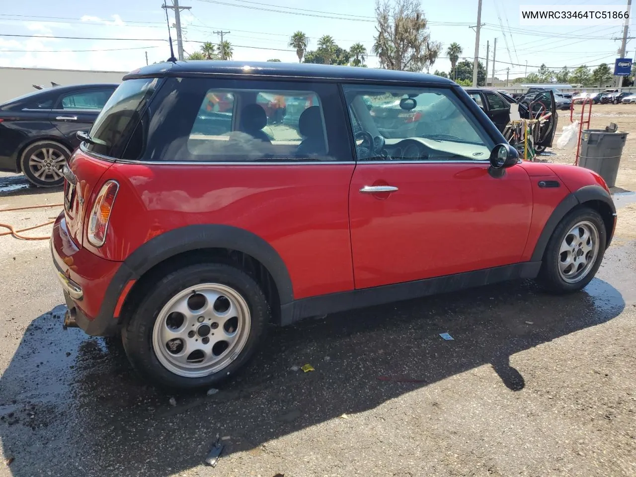 2004 Mini Cooper VIN: WMWRC33464TC51866 Lot: 71840134