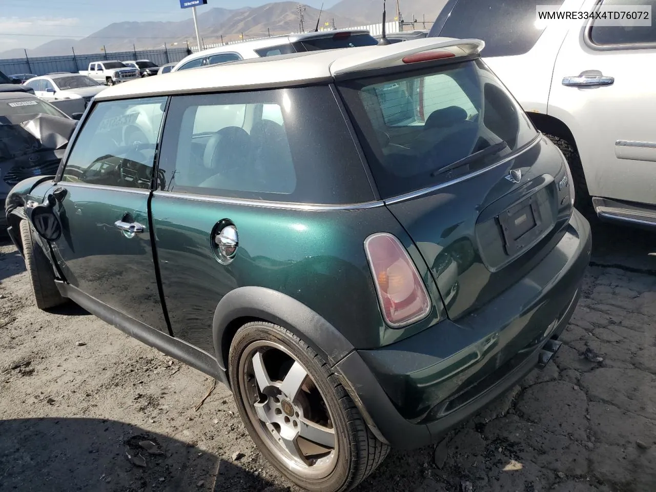 2004 Mini Cooper S VIN: WMWRE334X4TD76072 Lot: 72753754