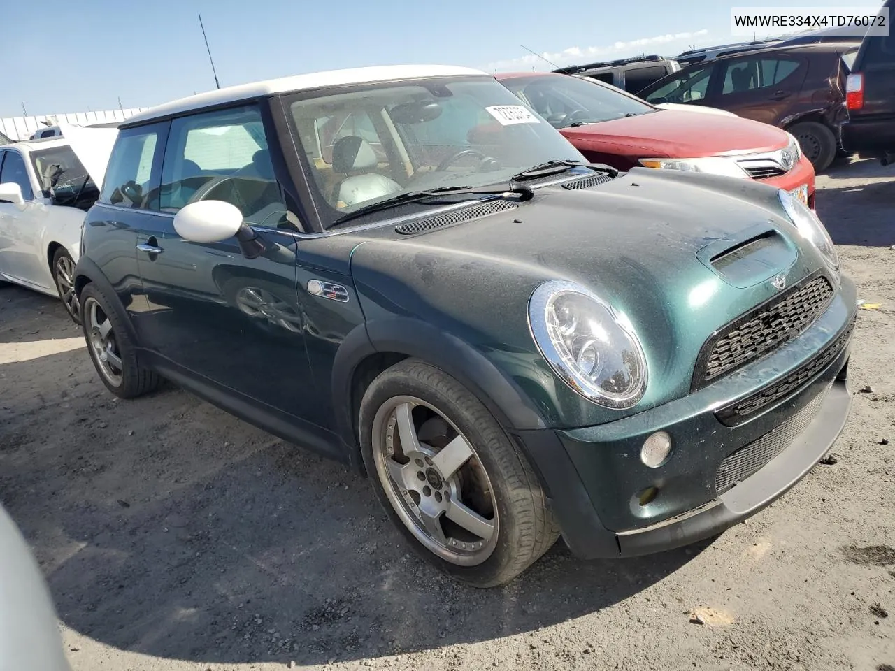 2004 Mini Cooper S VIN: WMWRE334X4TD76072 Lot: 72753754