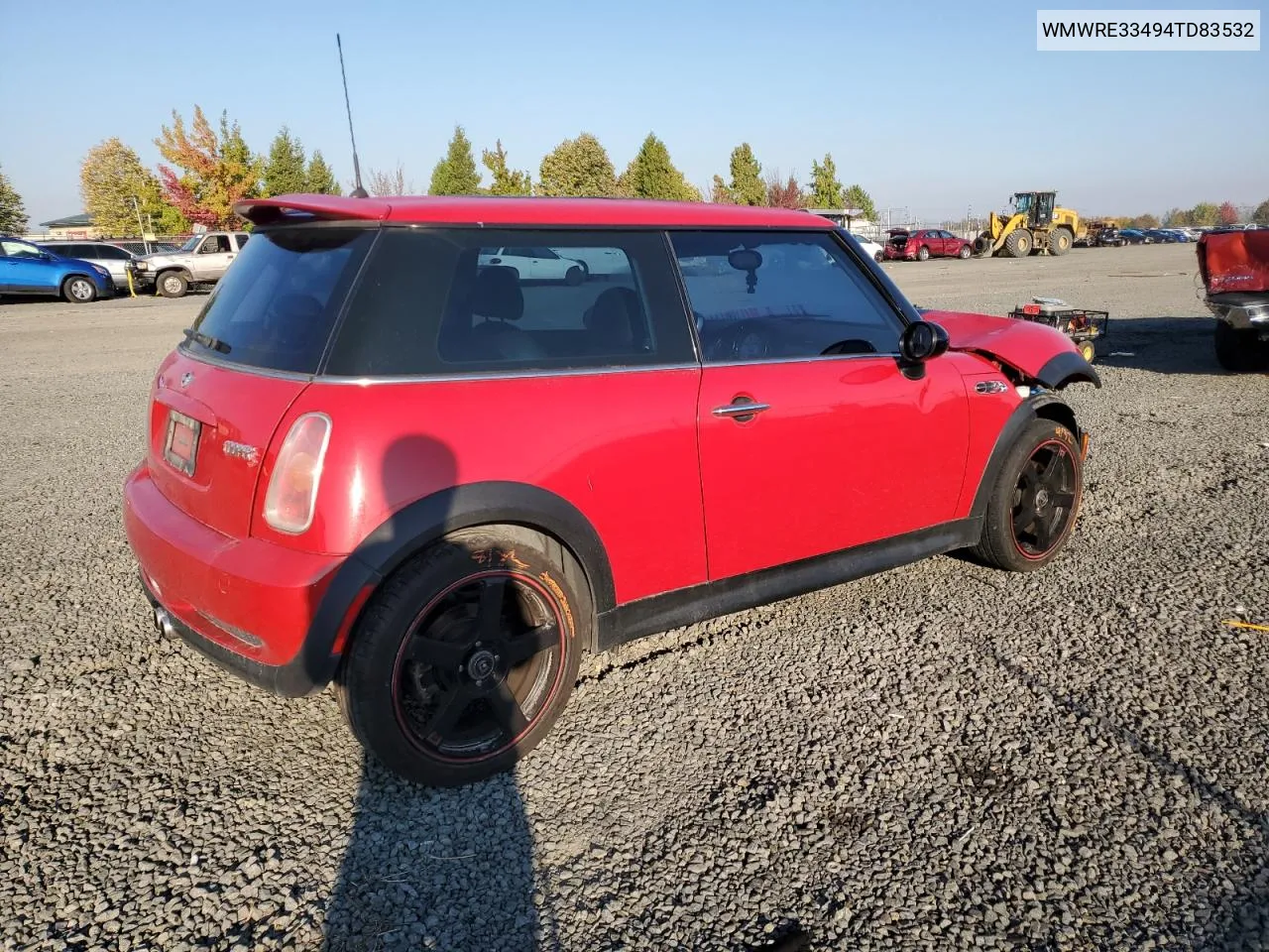 2004 Mini Cooper S VIN: WMWRE33494TD83532 Lot: 74629694