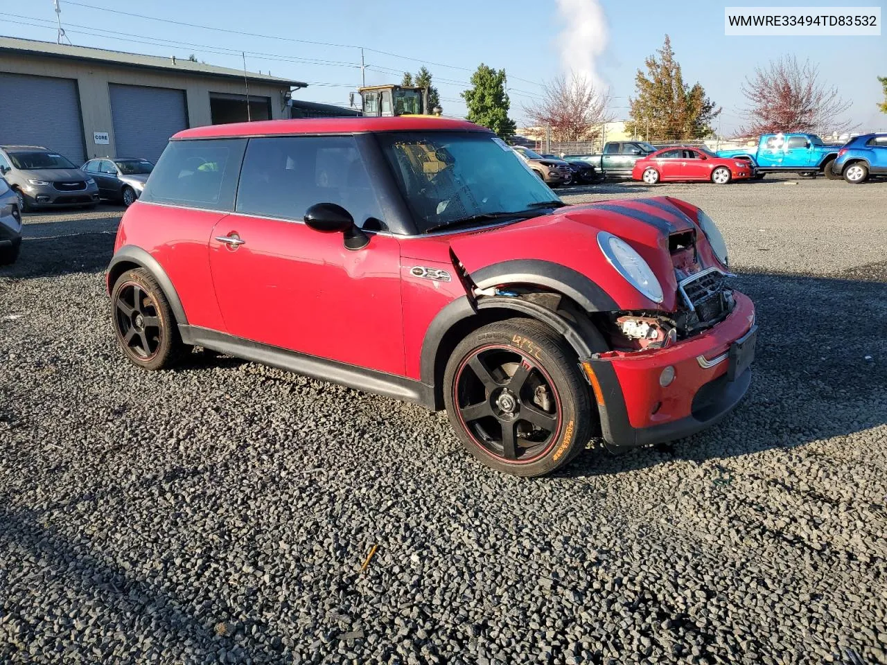 2004 Mini Cooper S VIN: WMWRE33494TD83532 Lot: 74629694