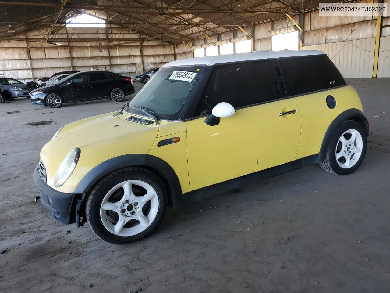 2004 Mini Cooper VIN: WMWRC33474TJ62322 Lot: 76654914