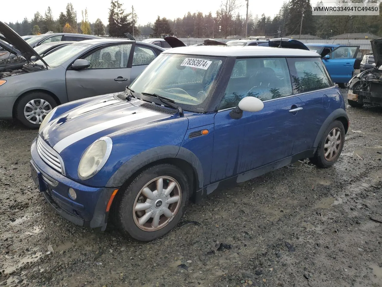 2004 Mini Cooper VIN: WMWRC33494TC49450 Lot: 78263974