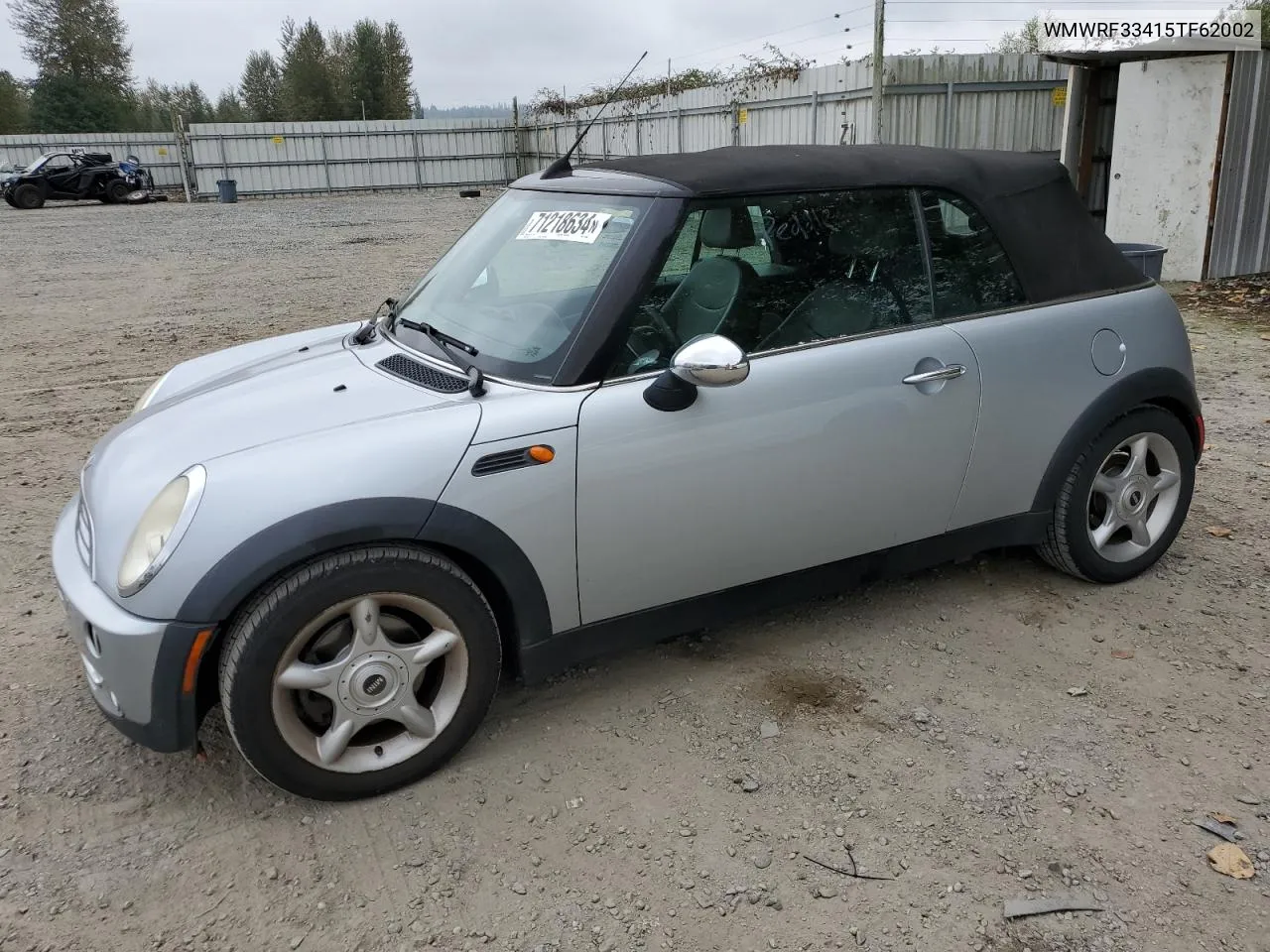 2005 Mini Cooper VIN: WMWRF33415TF62002 Lot: 71218634