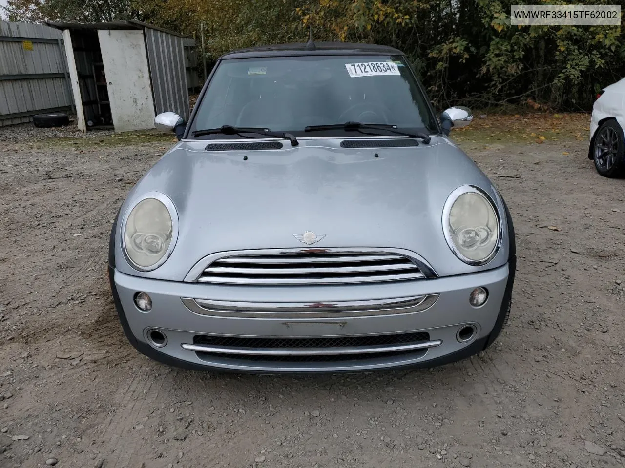 2005 Mini Cooper VIN: WMWRF33415TF62002 Lot: 71218634